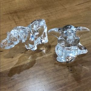 2 Glass Elephants 🐘 🐘 Villeroy & Boch